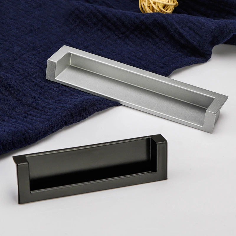 Black Conceal Handles Cabinet Handle Door Knobs Dresser Drawer