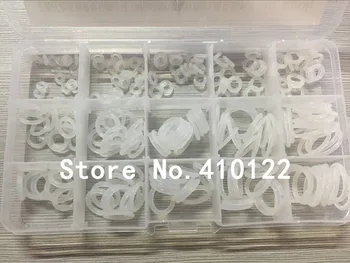 

Mini White 225PCS 15 Sizes VMQ O Ring Silicone Washer Sealing Assortment O Ring Kit High Temperature Flexible silicone gasket