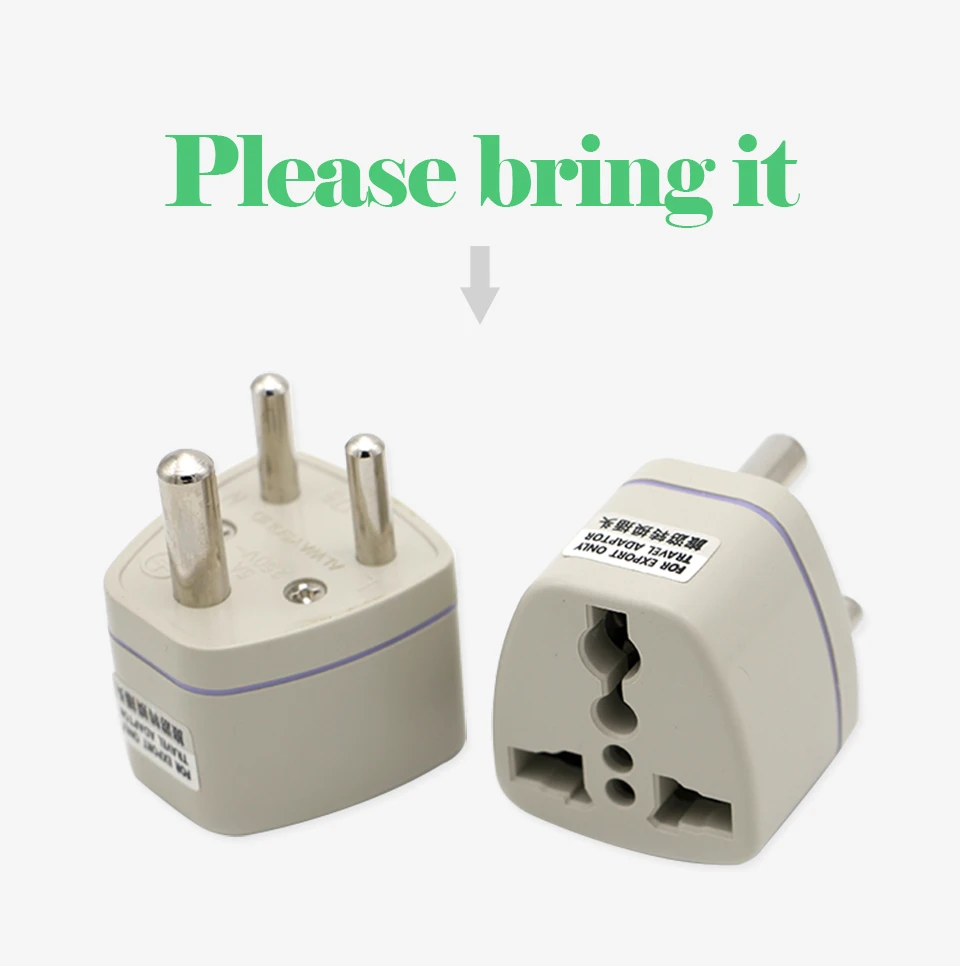 250V5A 1PC Universal UKUSEUAU to Small South African 3pin Travel Plug India South Africa Converter Adapter plug Adaptor (3)