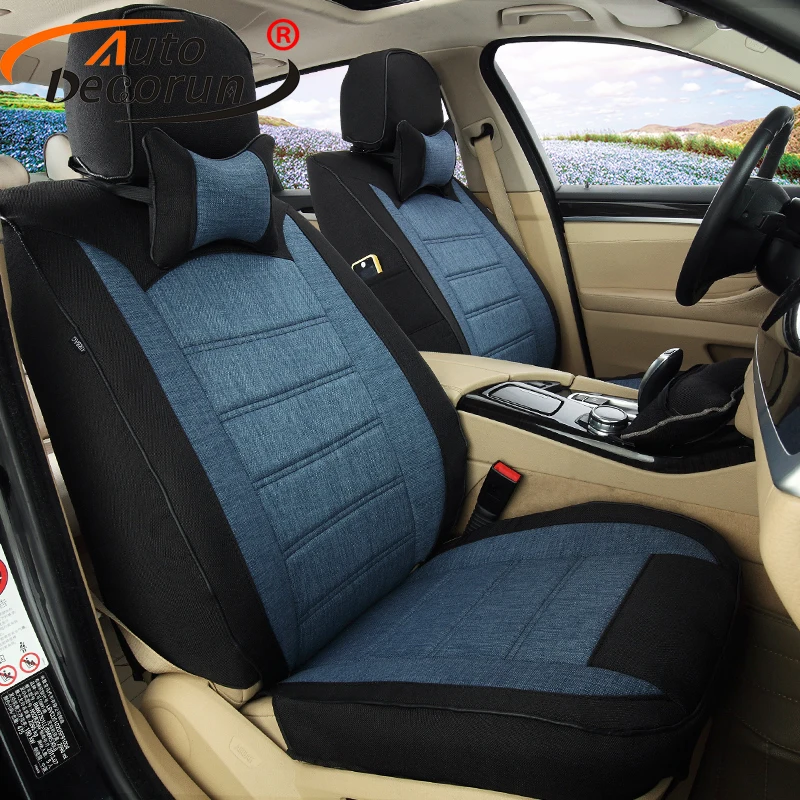 AutoDecorun Flax Cover Car for Toyota Wish 2010 Car Seat Covers Sets Accessories Seat Cushion