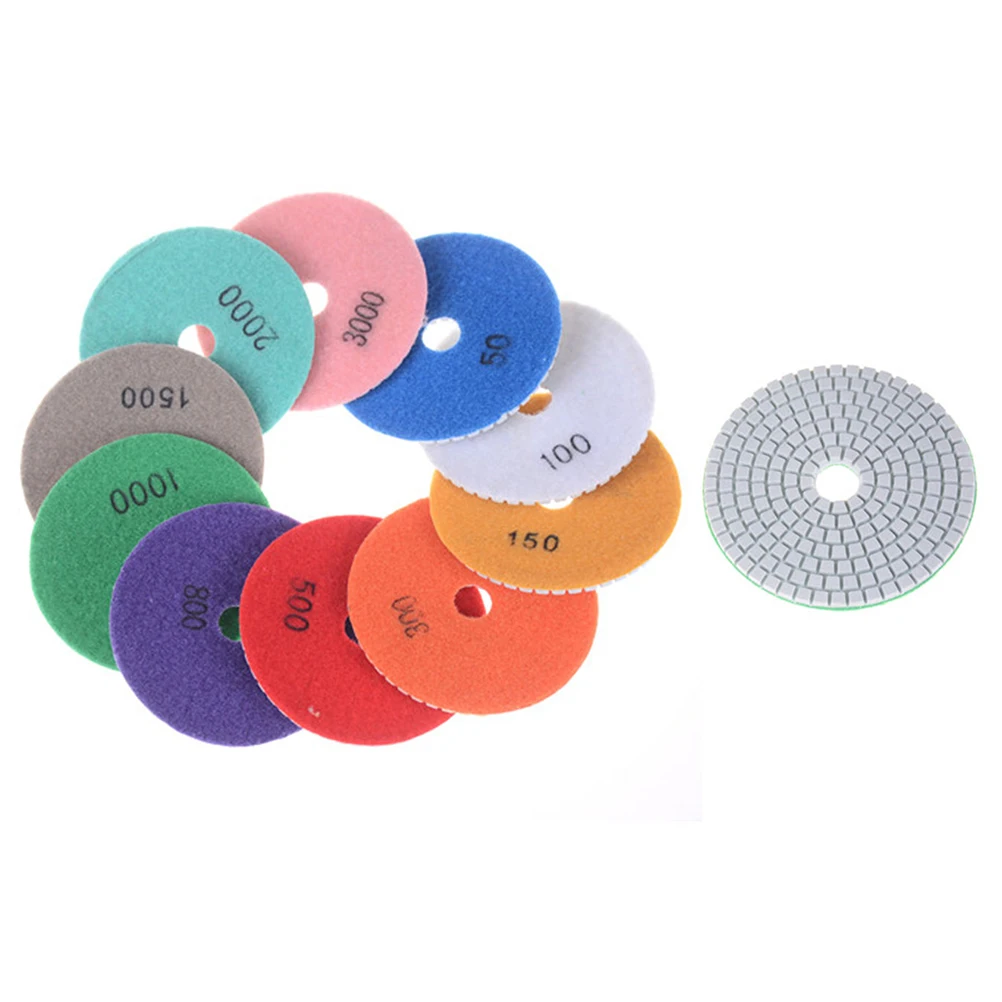 1PCS 4" 100mm Diamond Wet Grinding Disc Flexible Polishing Pad for