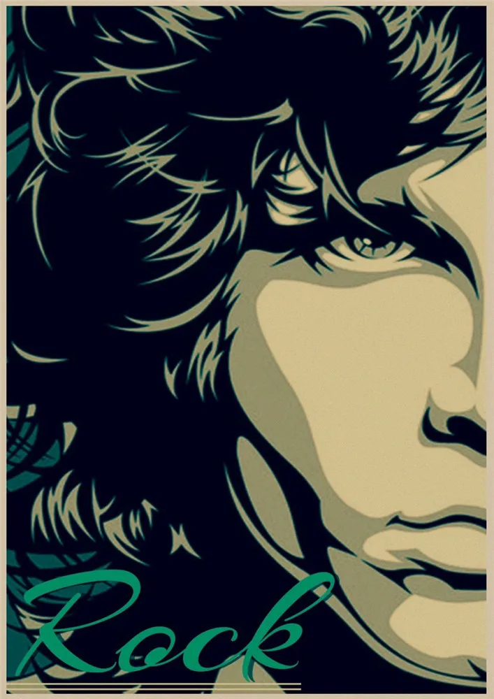 Винтажный Ретро рок браслет Jim Morrison музыкальная гитара крафт бумага Постер