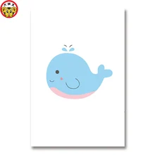 Diy домашний Декор картина простой мультфильм синий милый КИТ Детская комната Декор легко картины по номерам рыбы