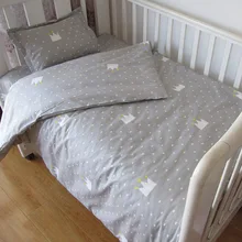 Назначить Wishdom хлопка постельных принадлежностей 3 шт./компл. кроватки детские постельные принадлежности наволочка+ простыня+ пододеяльник без заполнения