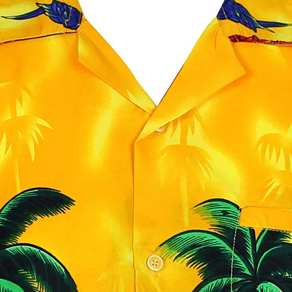 Womail, летняя гавайская рубашка с коротким рукавом, Мужская короткая уличная рубашка с передним карманом, Пляжная блузка с цветочным принтом, топ, новинка