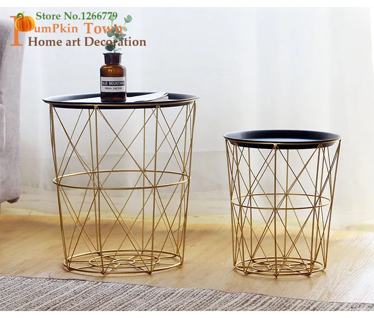 Aliexpress.com : Buy Nordic minimalist style INS metal gold storage basket,with lid storage ...