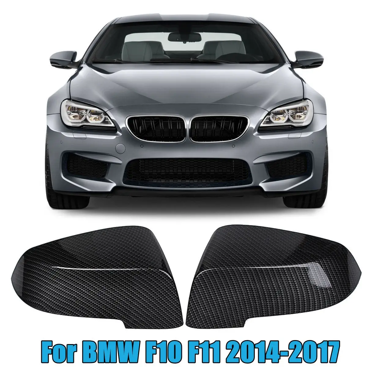 

for BMW F10 F11 2014 2015 2016 2017 1 Pair Carbon Fiber Side Wing Replacement Rearview Mirror Cover Cap
