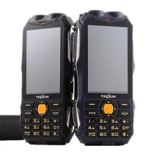 Tkexun Q8 Мобильные аккумуляторы телефон dual sim карты аналоговый ТВ Dual SIM карты старший двойной фонарик Динамик 3.2 дюймовый сенсорный телефон