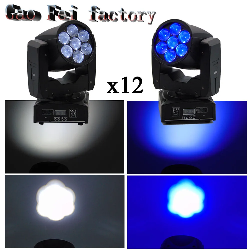 

minimum 12pcs/lot 2017 ZOOM LED Moving Head BIG Bee Eyes Cree 7x12W Stage Light