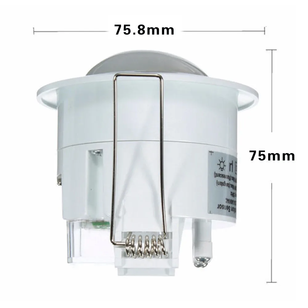 Датчик движения Детектор мини инфракрасный PIR 360 градусов обнаружения Инфракрасный Потолочный встроенный автоматический выключатель