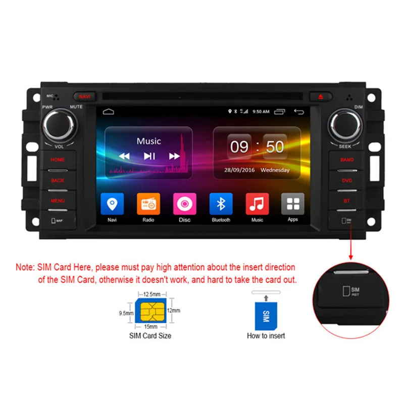 Sale Android 6.0 Octa 8 Core CPU 2GB RAM Car DVD GPS Radio For Jeep Grand Cherokee Compass Commander Wrangler Unlimited DODGE Caliber 5