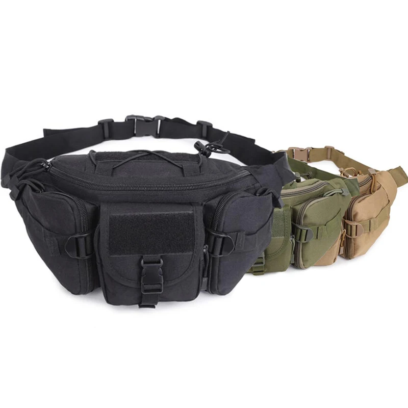 

1000D Nylon Camouflage Hunting Waist Bag Tactical Molle Waist Fanny Pack For Hiking Climbing Sport Chest Bag Utility Bag