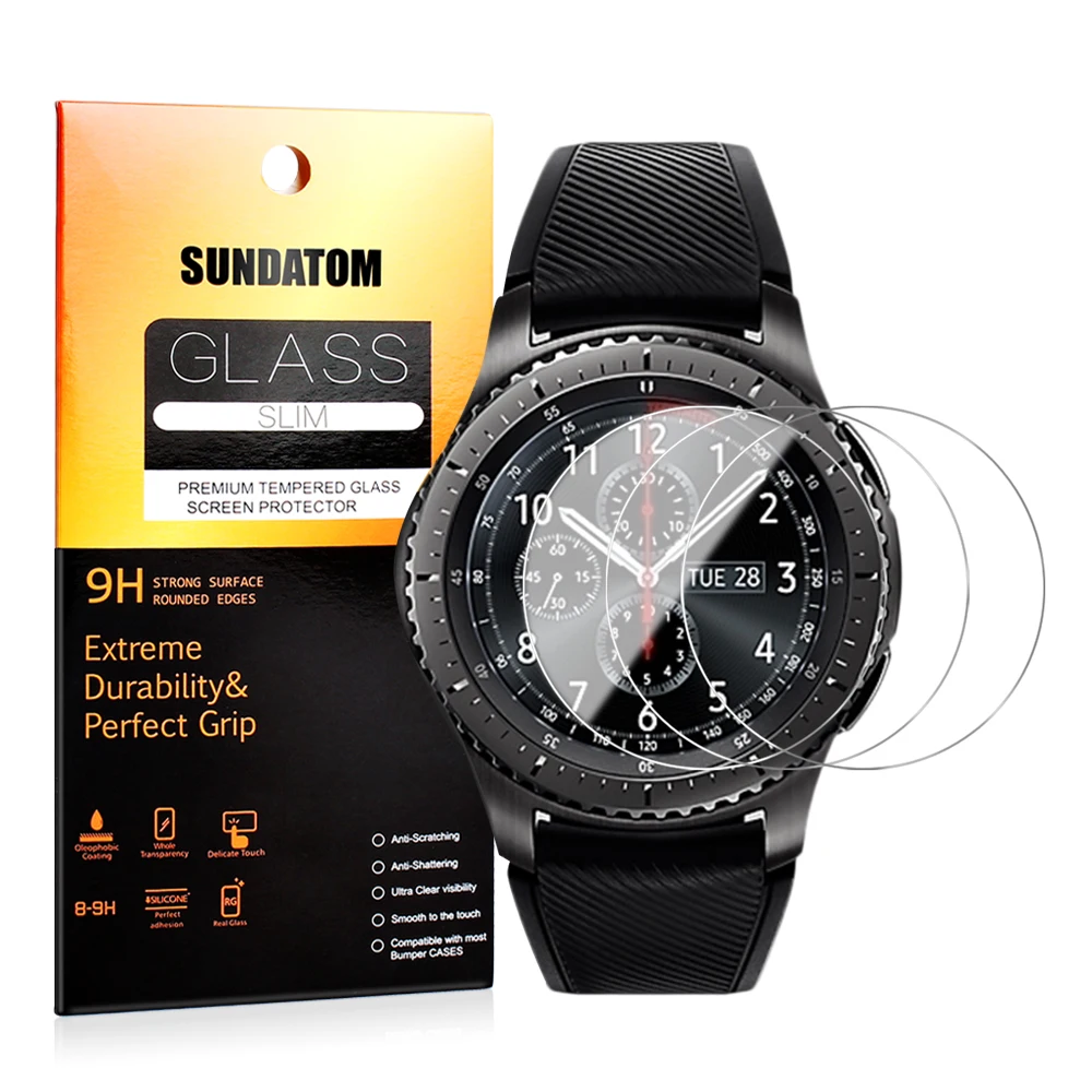 Закаленное стекло SUNDATOM для Samsung Gear S3 frontier LTE 2.5D защита от царапин | Мобильные