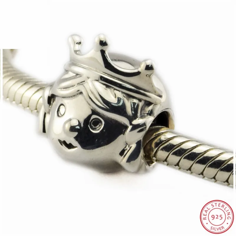 Драгоценные Бусины принцессы из стерлингового серебра 925 пробы DIY Fit PANDORA для