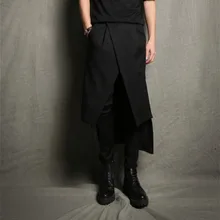 Мужские шаровары обтягивающие штаны Для мужчин искусственная комплект из двух предметов повседневные штаны для стройных тонкие брюки длиной до щиколотки брюки певица костюмы