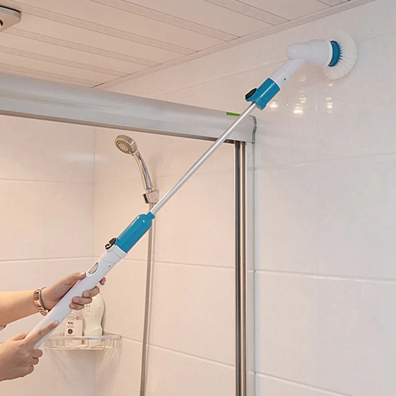 Long Handle Electric Floor Mop Turbo Scrub Cleaning Brush Multi