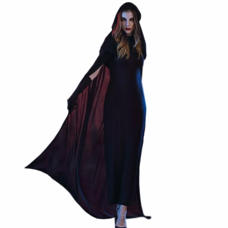 Ladies The Walking Dead Zombie Bride Horror Halloween Fancy Cloak Dress Costume Horror Black Female Ghost Party Outfit Cosplay (3)