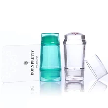 NASCIDO BONITO Marshmallow Silicone Da Arte do Prego Batedor Raspador Limpar Jelly Rosa Vermelha Dupla Cabeça Única Cabeça Stampers Raspador(China)