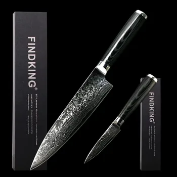 

FINDKING Damascus kitchen knives set 8 inch chef knife 3.5 inch paring knife