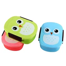 900 мл милый сова студентов контейнер для обедов с ложкой контейнер для обеда ребенку контейнер для еды с отсеками столовая посуда ящик для хранения
