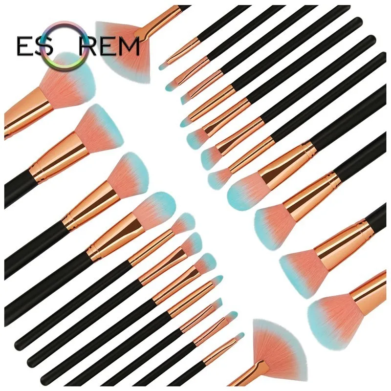 

ESOREM Makeup Brushes Set 12 Pcs Cosmetic Tools Professional Eyeshadow Brush Soft Foundation Brush Makeup Pincel Maquiagem 5495