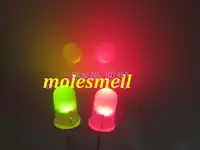1000pcs, 5mm Dual Bi Color Polar Changing Red/Green Led Diffused Leds 2-Pin led