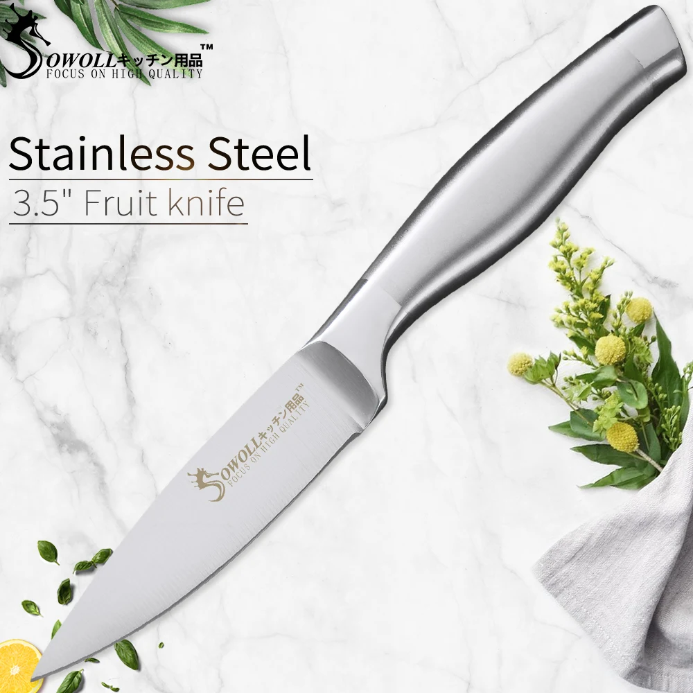 

Excellent Quality SOWOLL 7Cr17mov Stainless Steel 3.5 inch Paring Kitchen Knife Non-Slip Handle Fruit Vegetable Cooking Tools