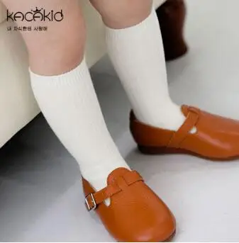 Носки для девочек детские гольфы chaussettes для мальчиков и девочек, Длинные Детские хлопковые носки для новорожденных meias sokken - Цвет: beige