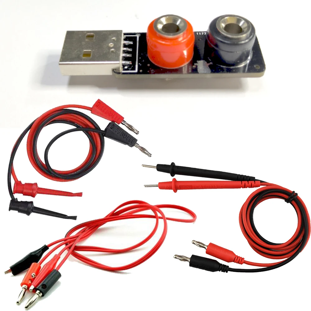 

VOLTBOT Banana Kit, USB to Banana Jacks, Banana to Test Probe, Banana to Test Probe, Banana to Test Alligator Clip Probe