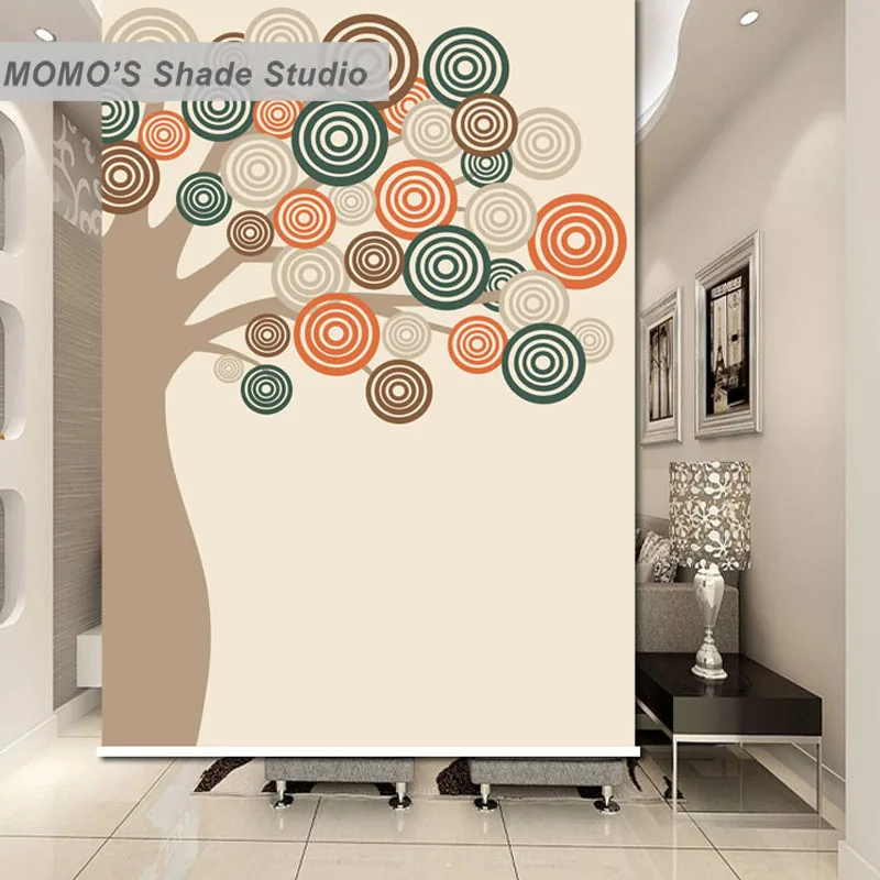 

MOMO Roller Blinds Painting Window Blinds Shades Blackout Zebra Blinds Fabric Roller Shutter Curtains Custom Size , Alice 326