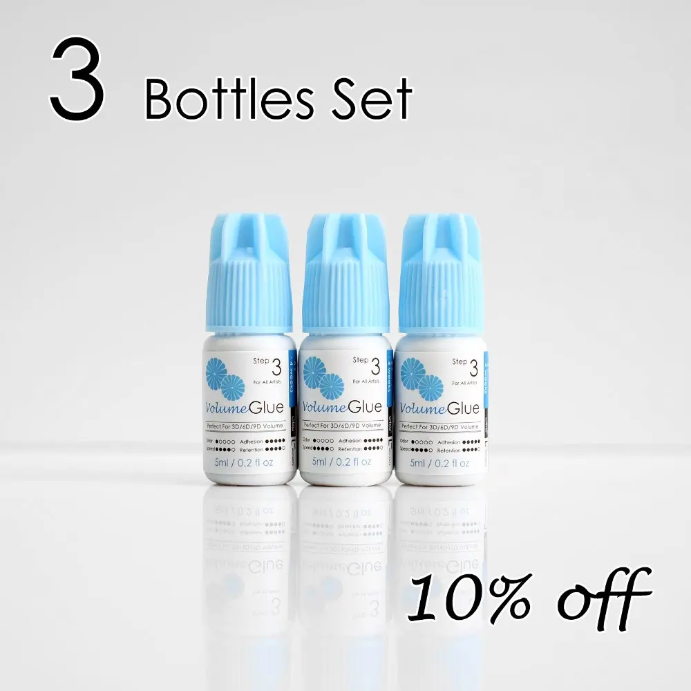 

[3 Set] Mia 3D 6D 9D Volume Application Eyelash Extension Glue Adhesive Medical Grade 2 s, 6 weeks