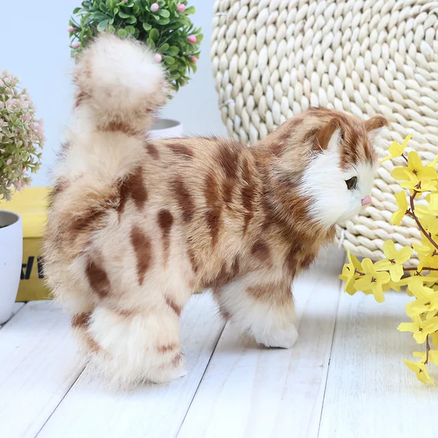 Stuffed Plush Animals Lifelike Walking Cats Models Children Cognitive Toys Realistic Pussycat Dolls Kids Gifts Home Stuffed Plush Animals Lifelike Walking Cats Models Children Cognitive Toys Realistic Pussycat Dolls Kids Gifts Home