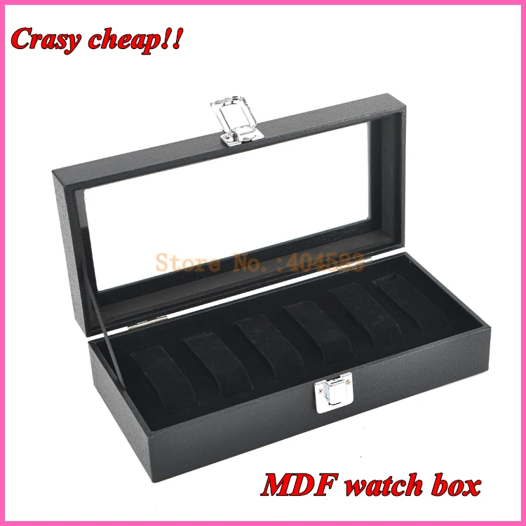 

MDF+PVC+Velvet 6 Grid of box for watch cheap