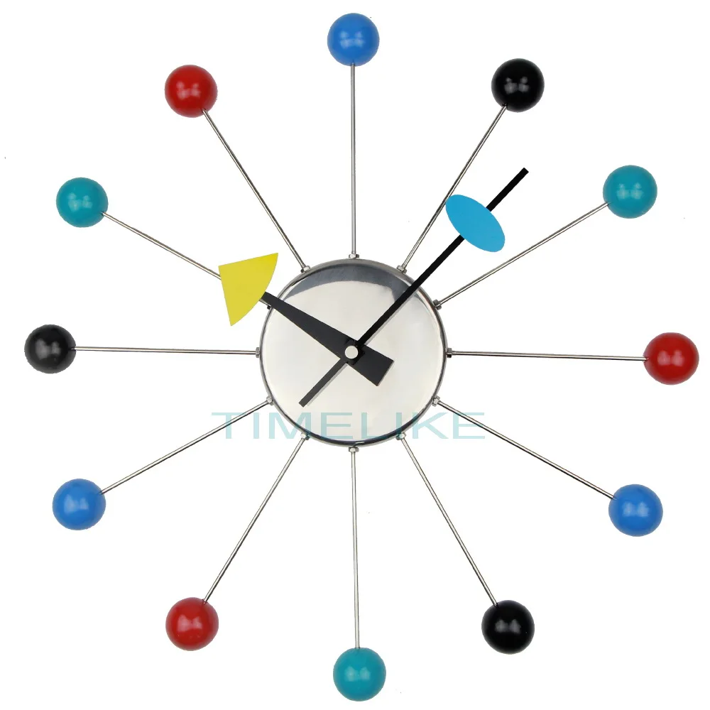 Buy Colorful Designer Wall Clocks Metal Ball Wall Watches Clock Relogio De