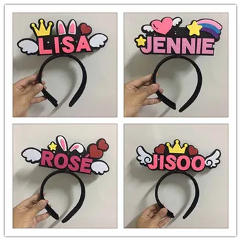 

Customized BLACKPINK Headband LISA Concert Same Style Jennie Headband Korean Version of The Popular Jewelry