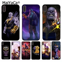 MaiYaCa Marvel Thanos Infinity мягкий резиновый чехол для телефона iPhone 8 7 6 6S Plus 5 5S SE XR X XS MAX Coque Shell
