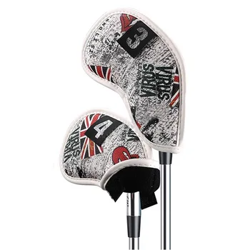 

10 pcs/set Universal Soft PU Dustproof Anti-scratch Golf Iron Club Head Cover Balls Putter Protection Covers Gift for Golfer