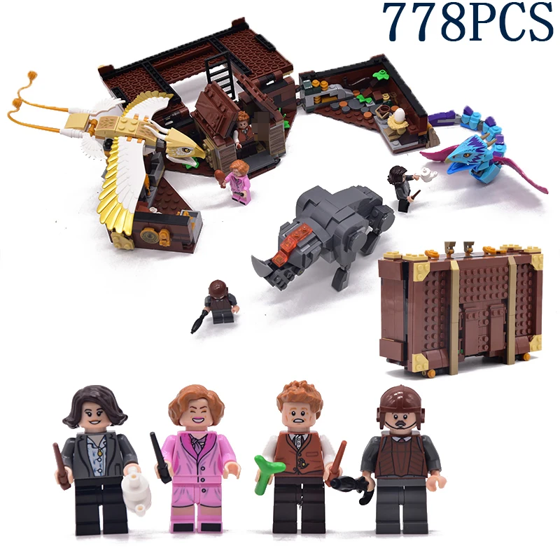 

LegoED movie Harri Lepin Potter fantastic beasts toys Newt's Case of Legoingly Magical Creatures Building Blocks Christmas toy