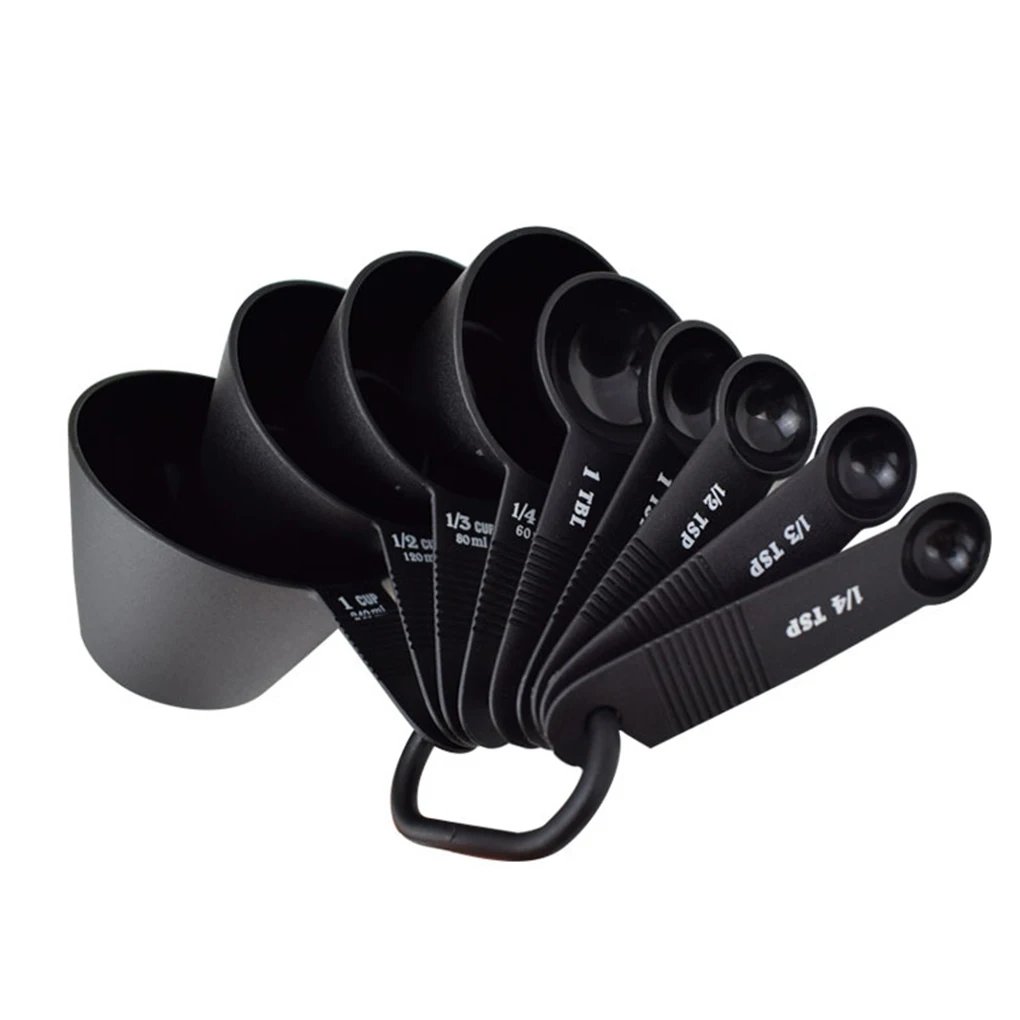 9Pcs Measuring Spoons Cups Set Measurements Markings Cooking Cake Baking Measuring Spoon Seasoning Tool