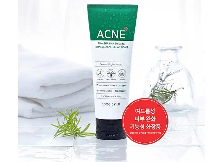 Некоторые MI ана BHA ПГА 30 дней чудо Acne Clear пены 100 мл для удаления угрей акне