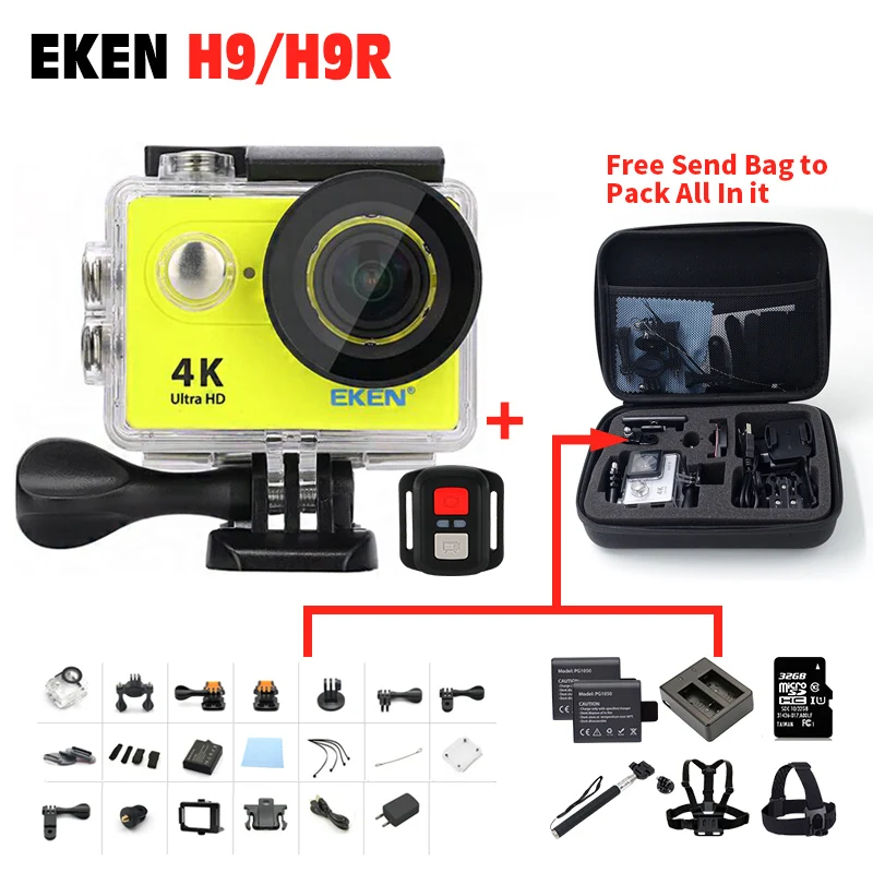2017 Arrival Original EKEN font b Action b font camera H9 H9R 4K Sport Camera with