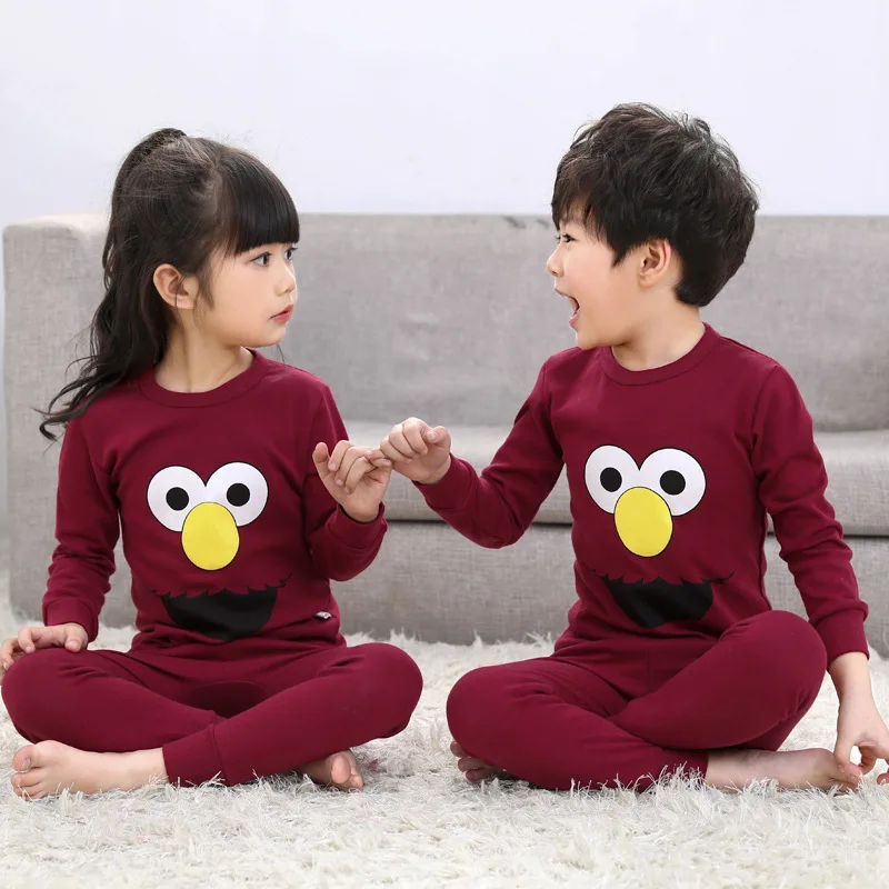 

Kids pajamas sets Baby girl and boys clothes christmas pajamas pijamas baby boys girls cartoon long sleeve T-shirt+Pants 2pcs