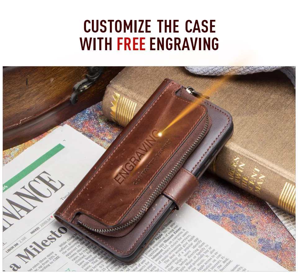 Huawei dustproof case Magnetic Genuine Leather Wallet Case For Huawei P20 Solid Color Flip Zipper Cover Card Slot Phone Case Top Shell Folding Cover huawei silicone case