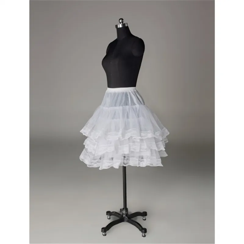 Пачка белая короткая Нижняя юбка для коктейльных платьев Кринолин Нижняя юбка для коротких выпускных платьев 2018