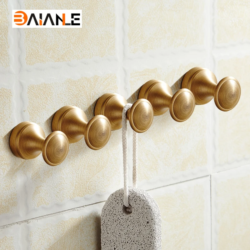 BAIANLE Bronze Finish Mini Robe Hook Wall Mounted Screwed Bathroom