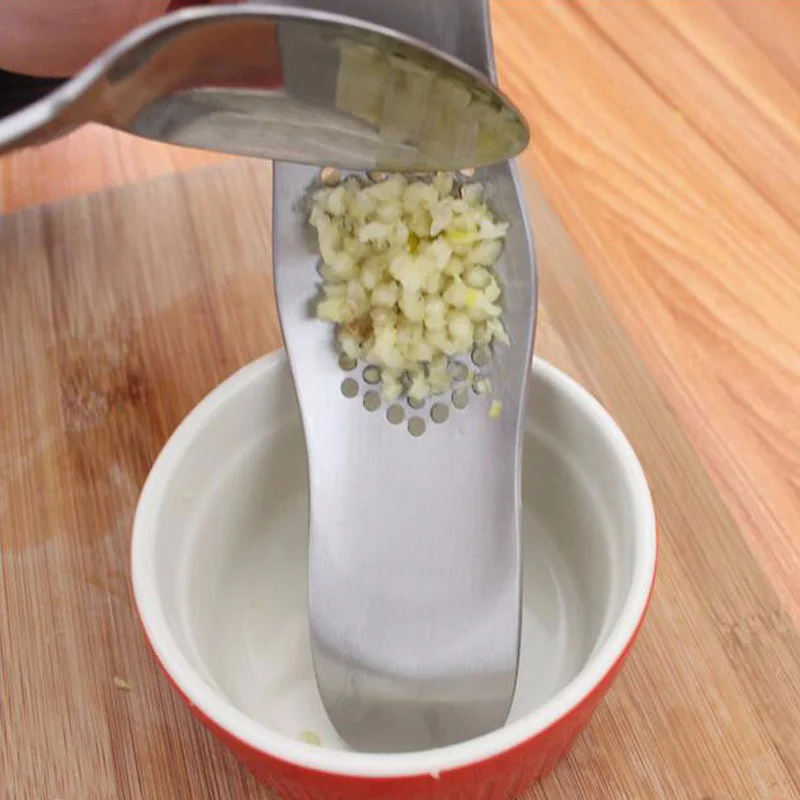 Stainless Steel Garlic Press Crusher Multifunctional Grinding Planer Slicer Kitchen Cooking Gadgets Tools Utensils Accessories (8)