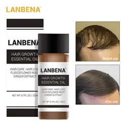 1 шт. 20 мл LANBENA быстро мощный рост волос сущность товары эфирное масло жидкость лечения предотвращения выпадения волос масло для ухода за