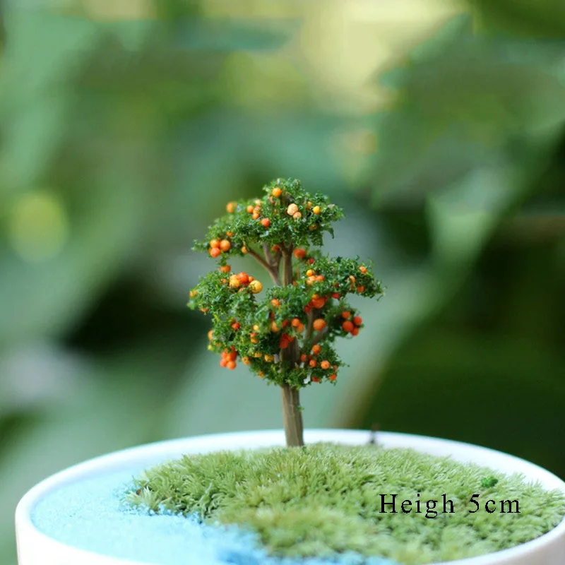 1 шт. мини дерево искусственный сад Миниатюрный смолы ремесло украшение дома микро бонсай для пейзажа растения