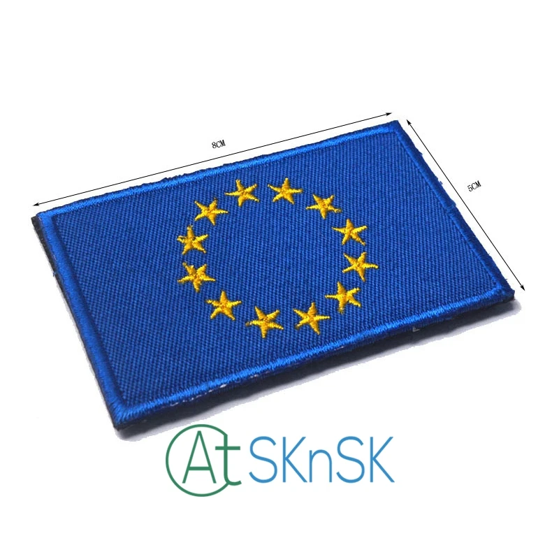 1pcs European Union Flag Morale Patches Tactical Military Armband Army