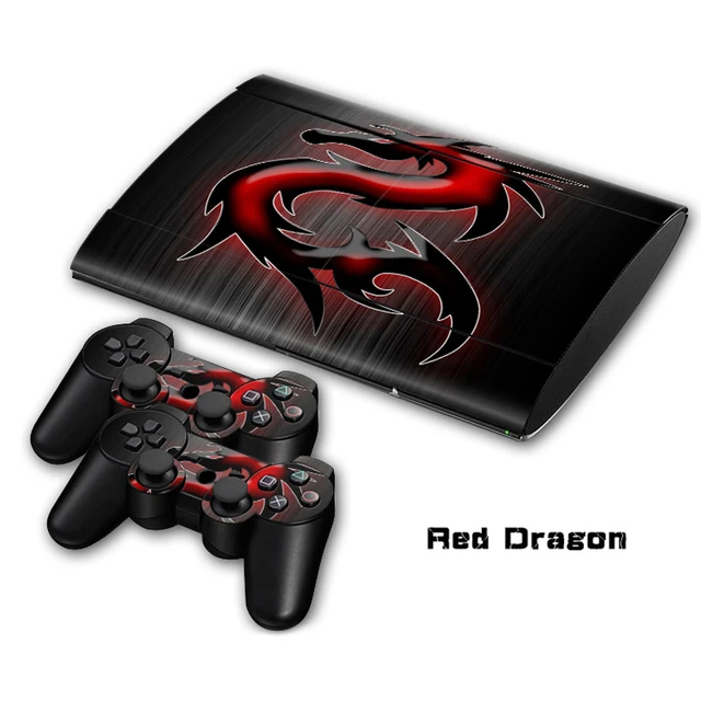 Best Offers Red Dragon Skin Sticker for Sony PS3 Playstation 3 Slim 4000 Console and Controller PS3 Slim 4000 Skins Sticker Decal